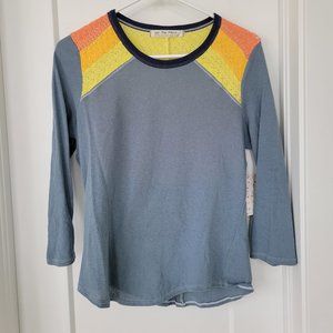 Free People Washed Blue Shirt